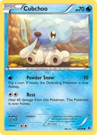 Cubchoo 028/98  - Reverse Holofoil Emerging Powers