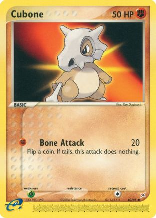 Cubone 040/95 - Reverse Holofoil Team Magma vs Team Aqua
