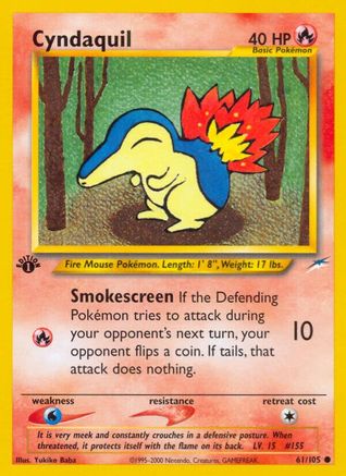 Cyndaquil 061/105 - 1st Edition Neo Destiny