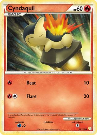 Cyndaquil 061/123  - Reverse Holofoil HeartGold SoulSilver