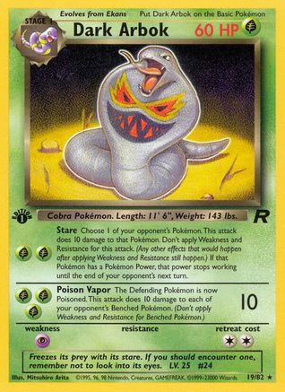 Dark Arbok 019/82 - 1st Edition Team Rocket