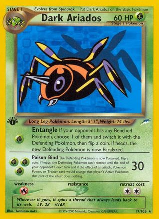 Dark Ariados 017/105 - 1st Edition Neo Destiny