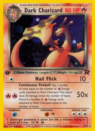 Dark Charizard 004/82 - 1st Edition Holofoil Team Rocket