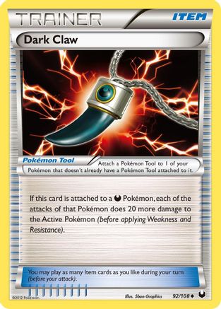 Dark Claw 092/108  - Reverse Holofoil Dark Explorers