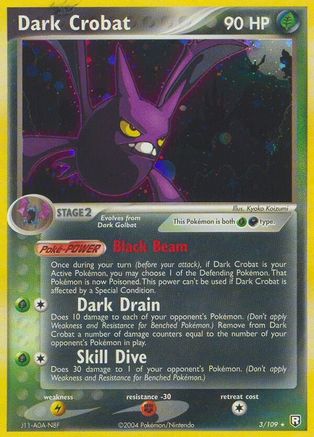 Dark Crobat 003/109 - Reverse Holofoil Team Rocket Returns
