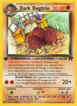Dark Dugtrio 023/82 - 1st Edition Team Rocket