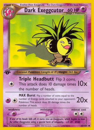 Dark Exeggcutor 033/105 - 1st Edition Neo Destiny
