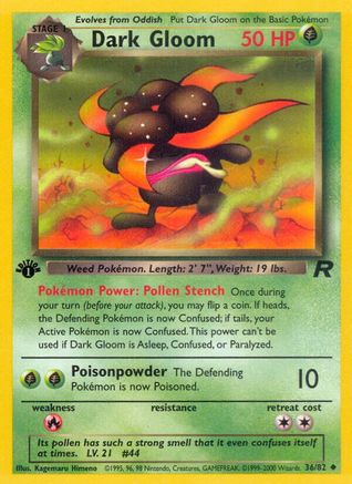 Dark Gloom 036/82 - 1st Edition Team Rocket