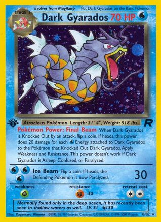 Dark Gyarados 008/82 - 1st Edition Holofoil Team Rocket
