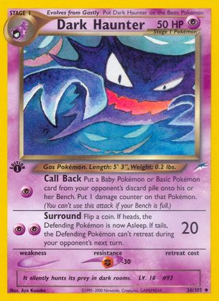 Dark Haunter 036/105 - 1st Edition Neo Destiny