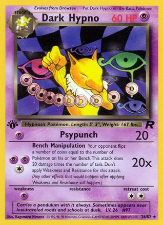 Dark Hypno 026/82 - 1st Edition Team Rocket