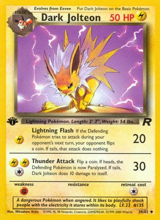 Dark Jolteon 038/82 - 1st Edition Team Rocket