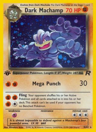 Dark Machamp 010/82 - 1st Edition Holofoil Team Rocket