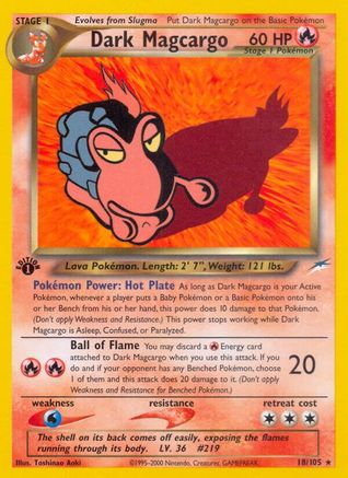 Dark Magcargo 018/105 - 1st Edition Neo Destiny