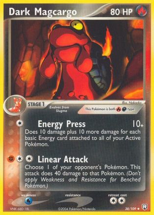 Dark Magcargo 038/109 - Reverse Holofoil Team Rocket Returns