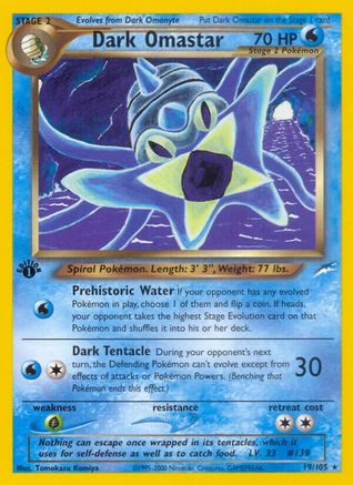 Dark Omastar 019/105 - 1st Edition Neo Destiny