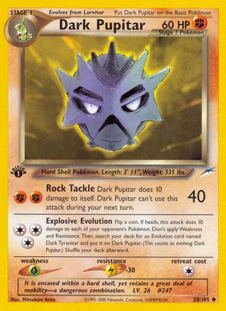 Dark Pupitar 038/105 - 1st Edition Neo Destiny