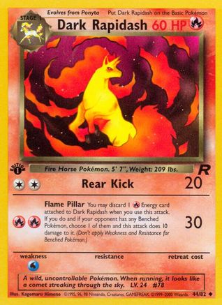 Dark Rapidash 044/82 - 1st Edition Team Rocket