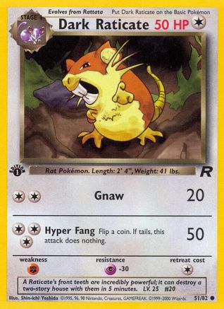 Dark Raticate 051/82 - 1st Edition Team Rocket