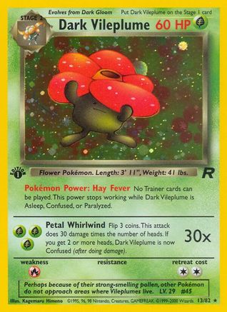 Dark Vileplume 013/82 - 1st Edition Holofoil Team Rocket