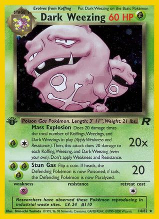 Dark Weezing 014/82 - 1st Edition Holofoil Team Rocket