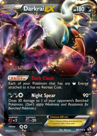 Darkrai EX 088/113  - Holofoil Legendary Treasures