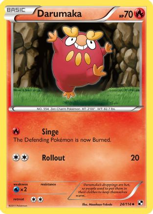 Darumaka 024/114  - Reverse Holofoil Black and White