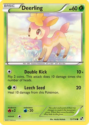 Deerling 013/114  - Reverse Holofoil Black and White