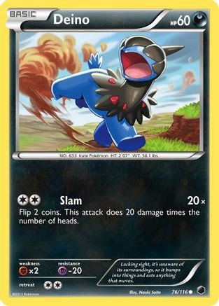 Deino 076/116  - Reverse Holofoil Plasma Freeze