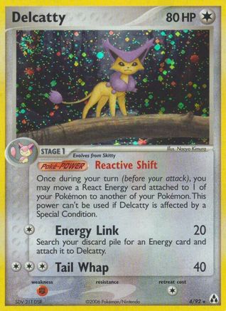 Delcatty 004/92 - Reverse Holofoil Legend Maker