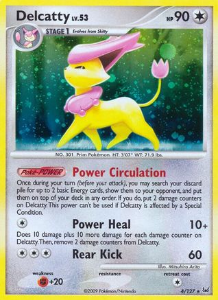 Delcatty 004/127  - Reverse Holofoil Platinum