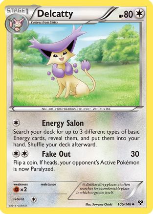 Delcatty 105/146  - Reverse Holofoil XY Base Set