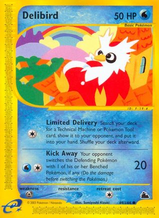 Delibird 049/144 - Reverse Holofoil Skyridge