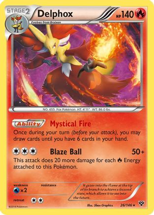 Delphox 026/146  - Holofoil XY Base Set