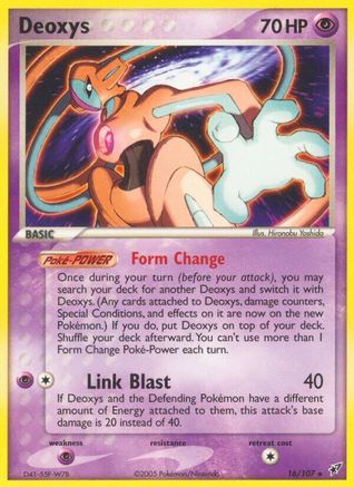 Deoxys (Normal Forme) 016/107 - Reverse Holofoil Deoxys