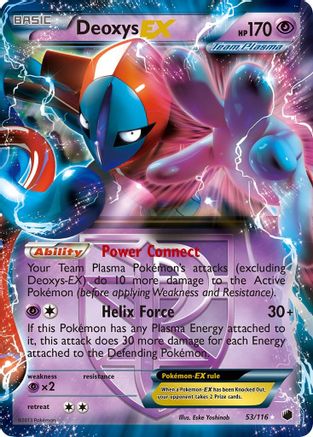 Deoxys EX (Team Plasma) 053/116  - Holofoil Plasma Freeze