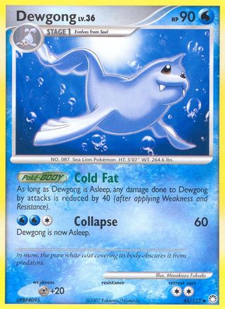 Dewgong 045/123  - Reverse Holofoil Mysterious Treasures