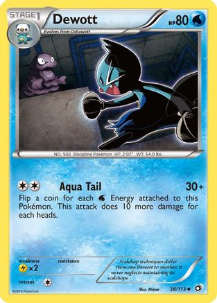 Dewott 038/113  - Reverse Holofoil Legendary Treasures