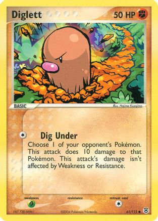 Diglett 061/112 - Reverse Holofoil FireRed & LeafGreen