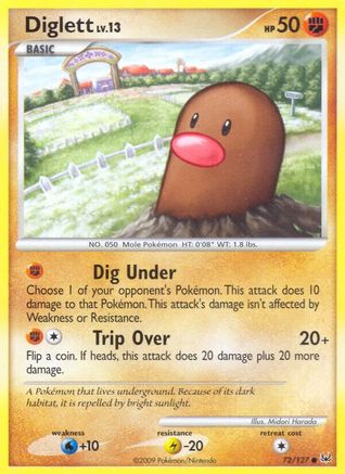 Diglett 072/127  - Reverse Holofoil Platinum
