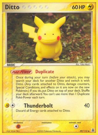 Ditto (Pikachu) 039/113 - Reverse Holofoil Delta Species