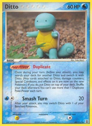 Ditto (Squirtle) 040/113 - Reverse Holofoil Delta Species