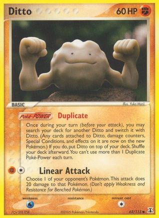 Ditto (Geodude) 062/113 - Reverse Holofoil Delta Species