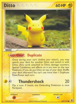 Ditto (Pikachu) 063/113 - Reverse Holofoil Delta Species