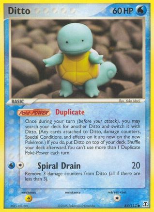 Ditto (Squirtle) 064/113 - Reverse Holofoil Delta Species