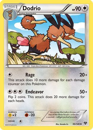 Dodrio 099/146  - Reverse Holofoil XY Base Set