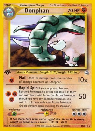 Donphan 021/111 - 1st Edition Neo Genesis