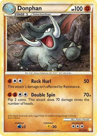 Donphan 040/123  HeartGold SoulSilver