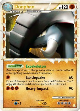 Donphan (Prime) 107/123  - Holofoil HeartGold SoulSilver