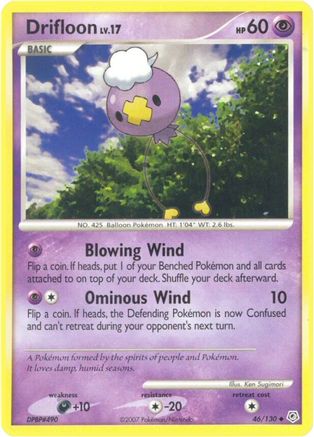Drifloon 046/130  - Reverse Holofoil Diamond and Pearl